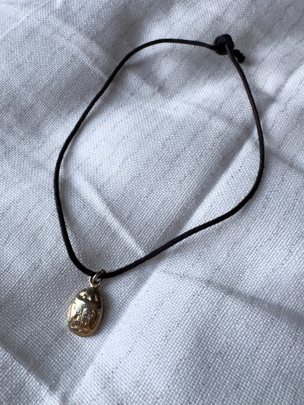 Vintage Scarab Pendant Necklace - Picture 6 of 9